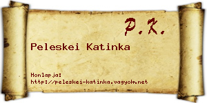 Peleskei Katinka névjegykártya